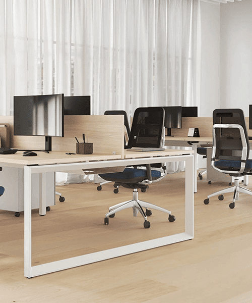 Bench Regina, met bureaustoel Daniela en rolcontainer Milos