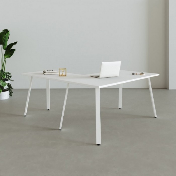Hoekbureau Genius White - Bikkom