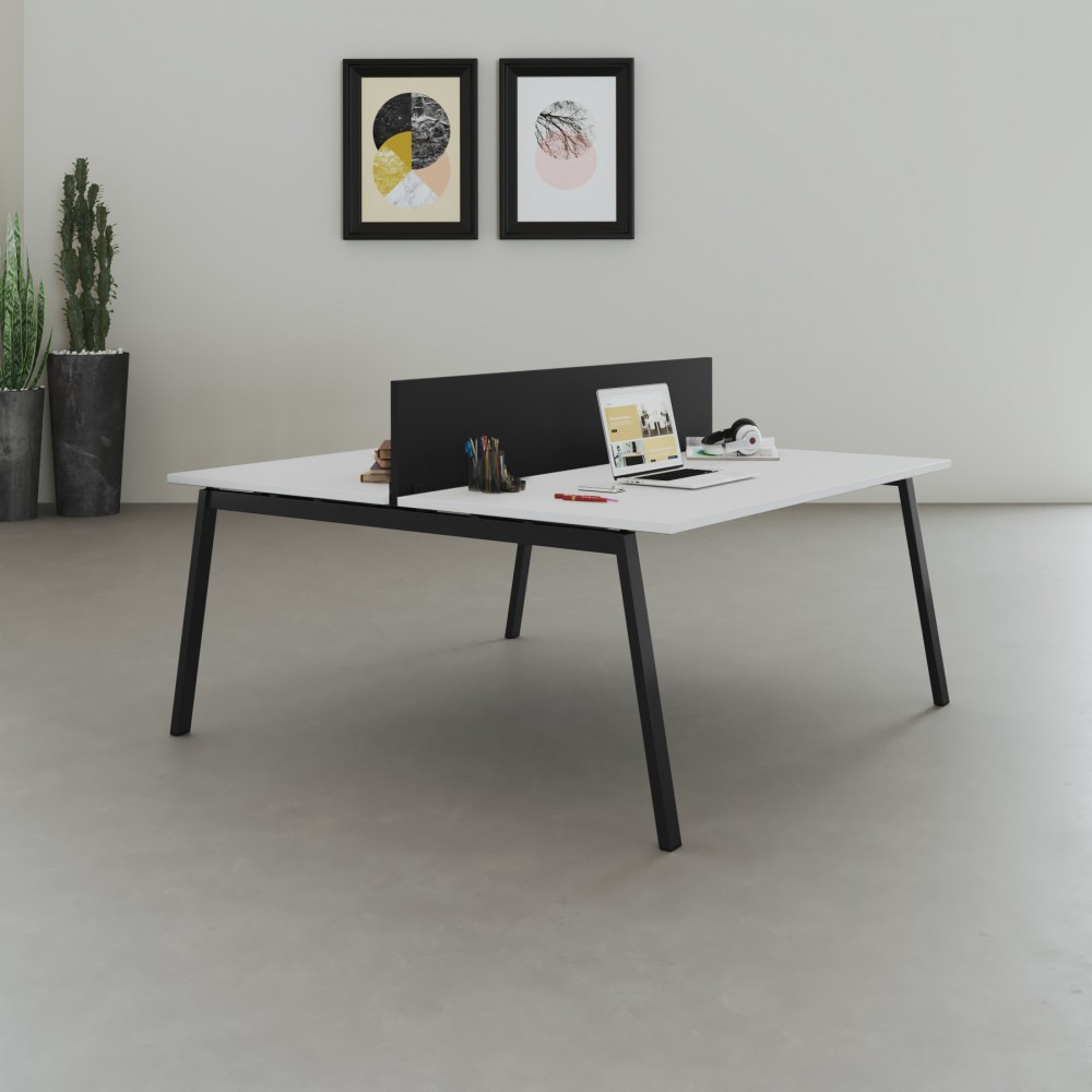 Kantoorbureau multiplace Bench Olena Noir - Bikkom