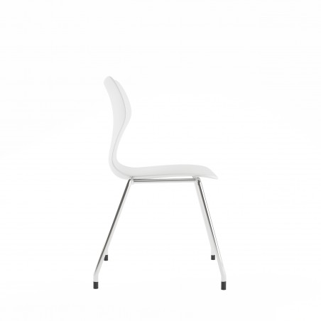 Chaise Sonia blanche profil