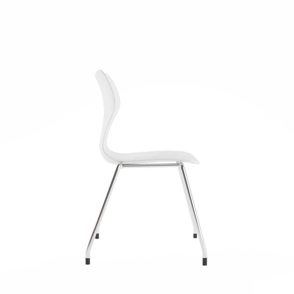 Chaise Sonia blanche profil