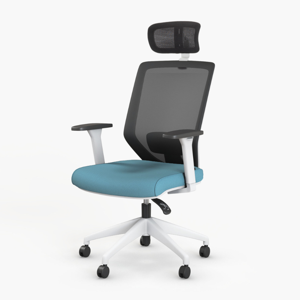 Ergonomische bureaustoel Vita White Plus - Bikkom