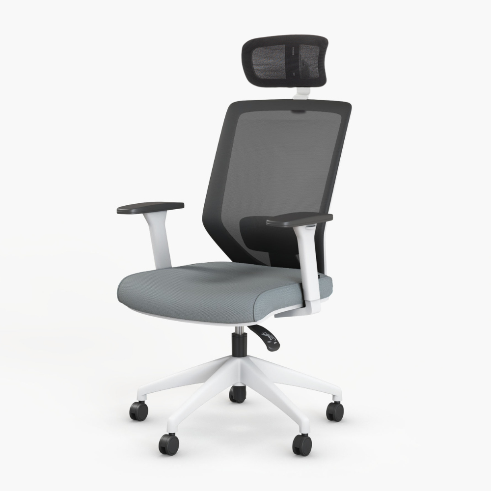 Ergonomische bureaustoel Vita White Plus - Bikkom