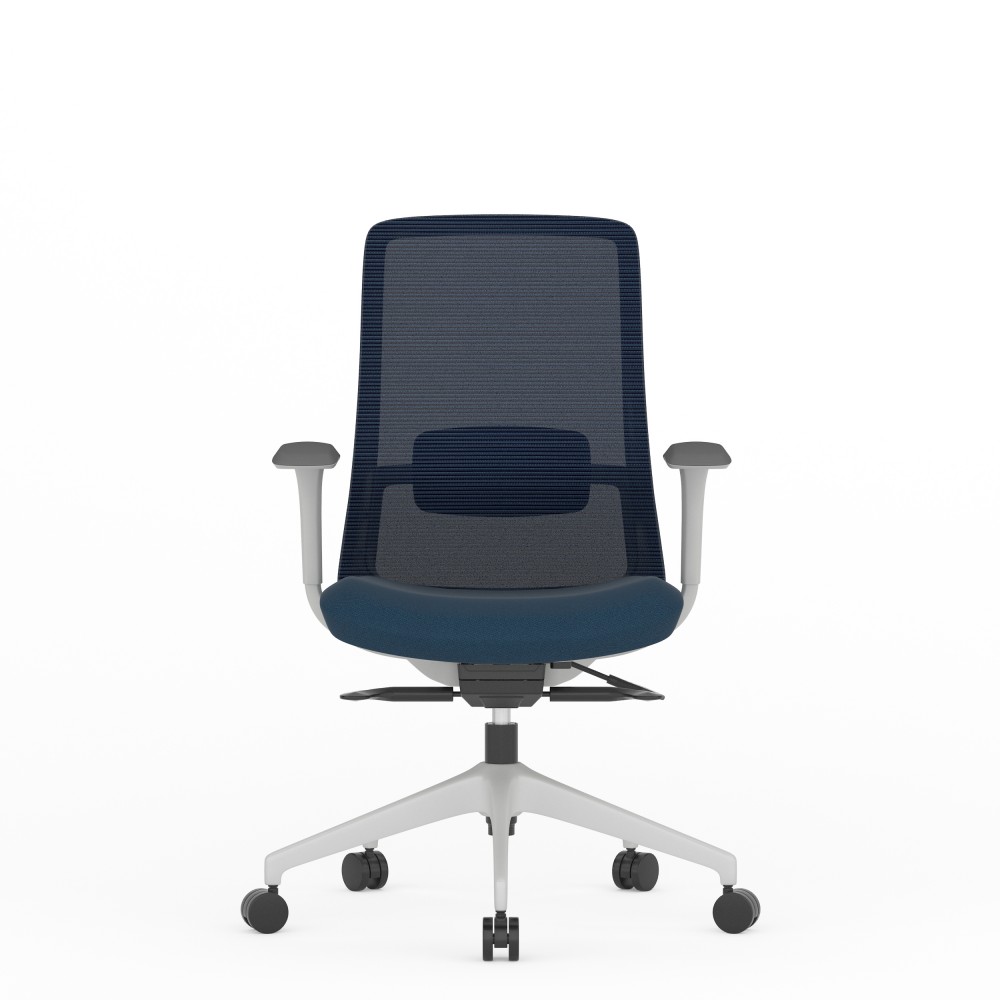 Chaise de bureau Emma Grey : Bleu