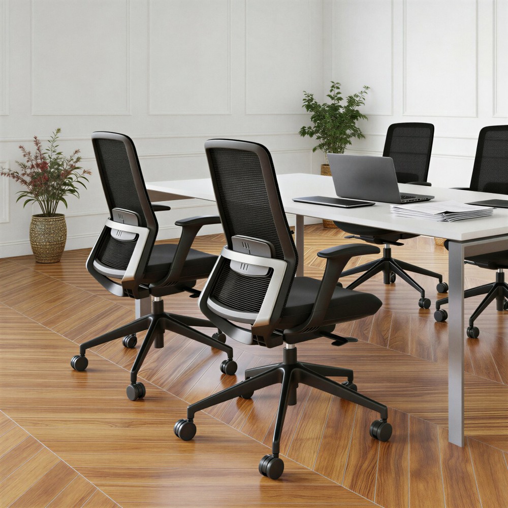 Kantoorruimte met ergonomische stoel Emma Black
