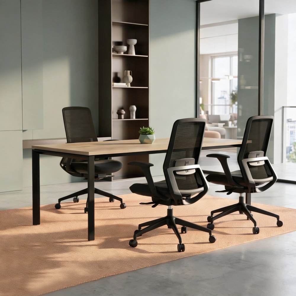 Kantoorruimte met ergonomische stoel Emma Black