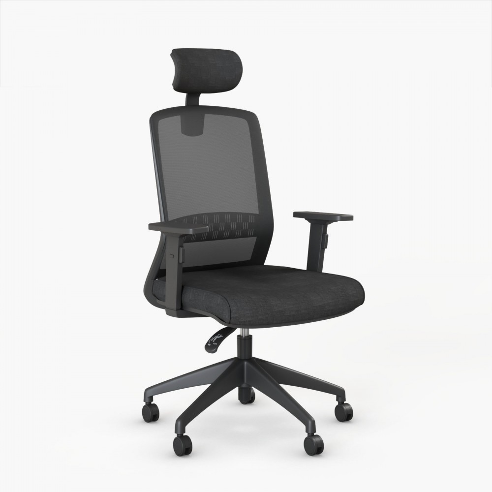 Ergonomische bureaustoel Gala Black - Bikkom