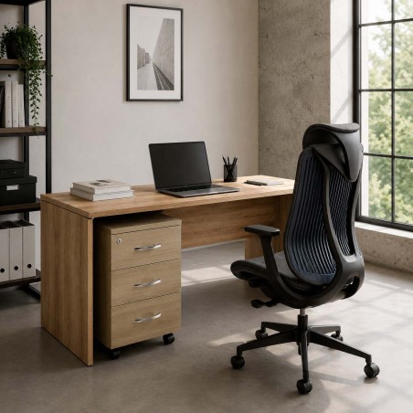 Kantoor met ladeblok Omega kastanje