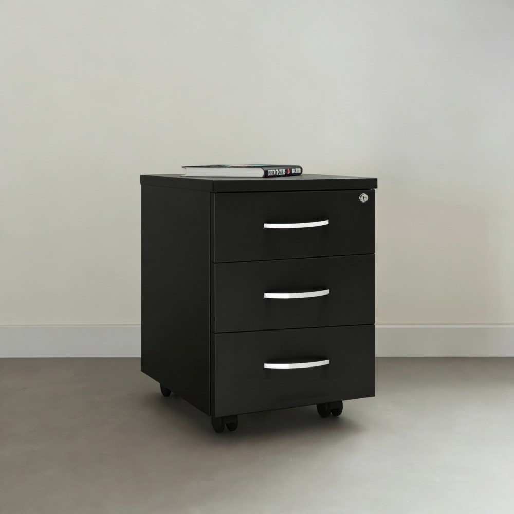Houten ladeblok Omega zwart