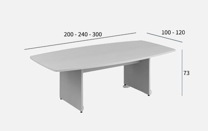 Afmetingen vergadertafel Atria