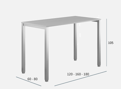 Afmetingen statafel Modus