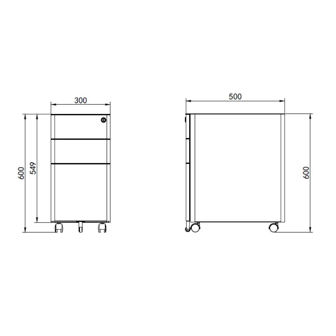 Afmetingen rolcontainer Sigma