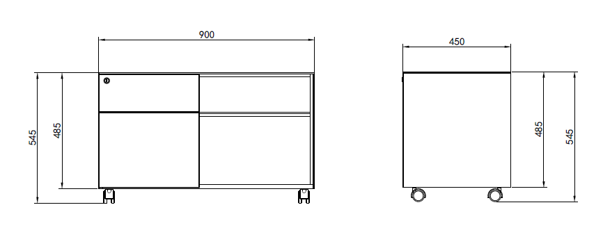 Afmetingen Zeta rolcontainer