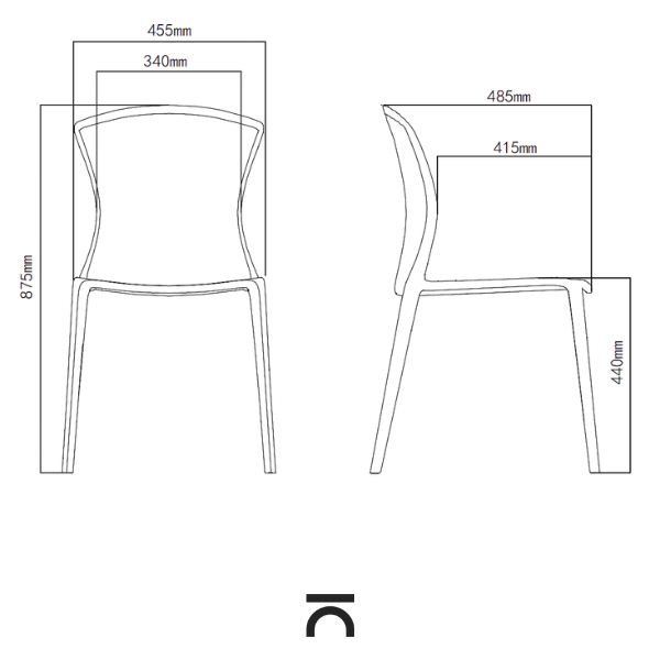 Chaise empilable Lina