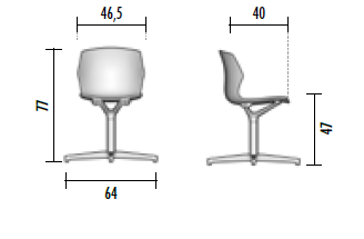 Afmetingen Natalia met kruisvoet