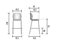 Afmetingen Natalia barkruk