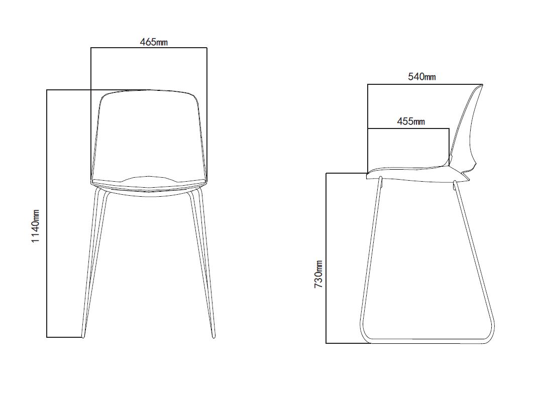 Afmetingen Lua barkruk