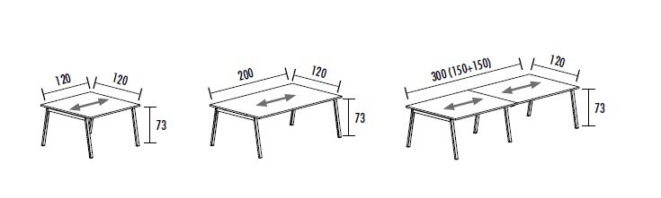Afmetingen vergadertafel Olena
