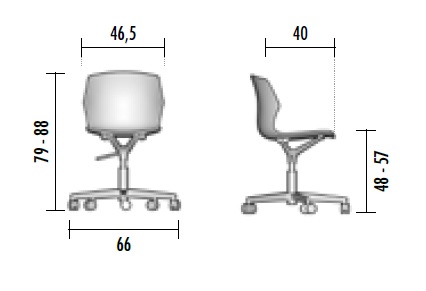 Afmetingen Natalia Draaistoel