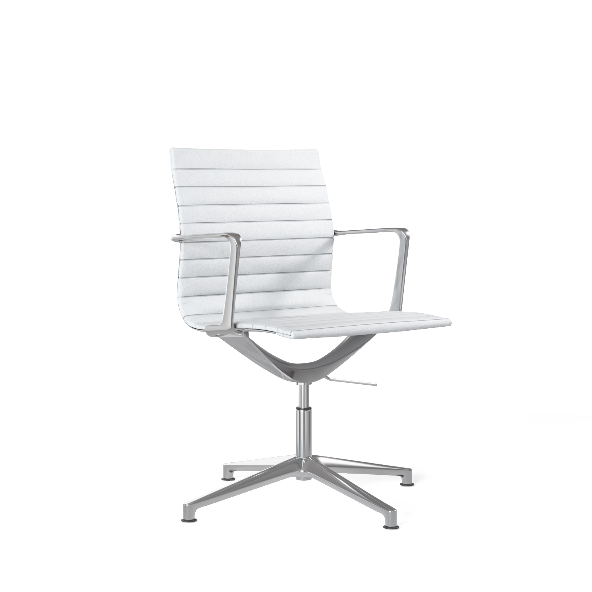 Idara White Gestoffeerd Bezoekersstoel