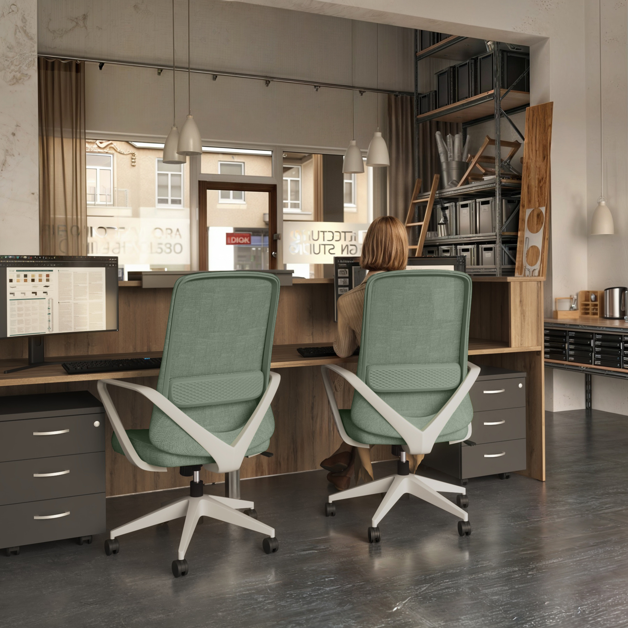 Pakket: Receptiebalie Sotto + 2 stoelen + 2 rolcontainers